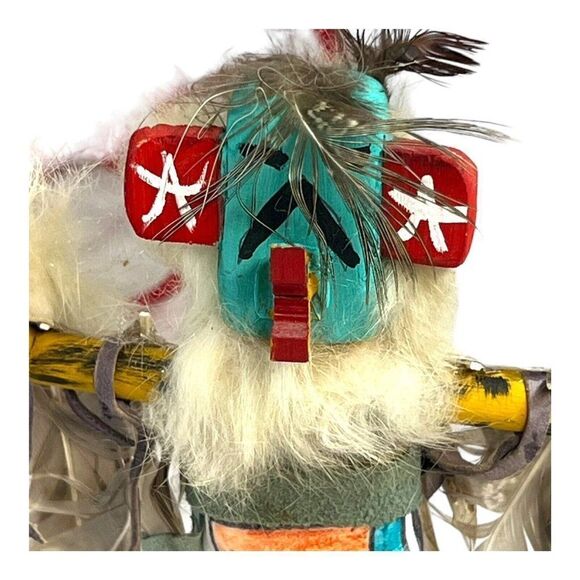 Vintage Awatovi Kachina Dancer Doll Hand Carved Wood Hopi Native American 7" - Picture 2 of 9